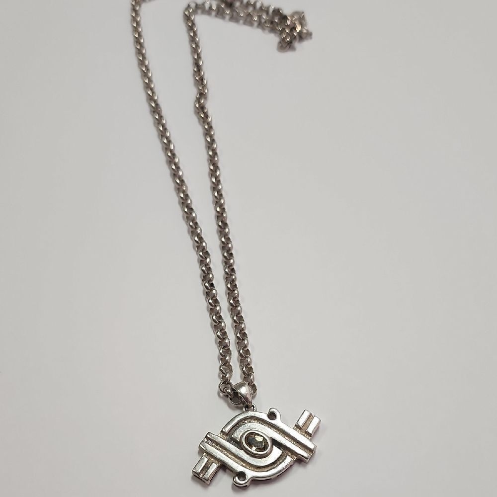 Sterling Silver Necklace With Semi Precious Stone Jadeite 925
